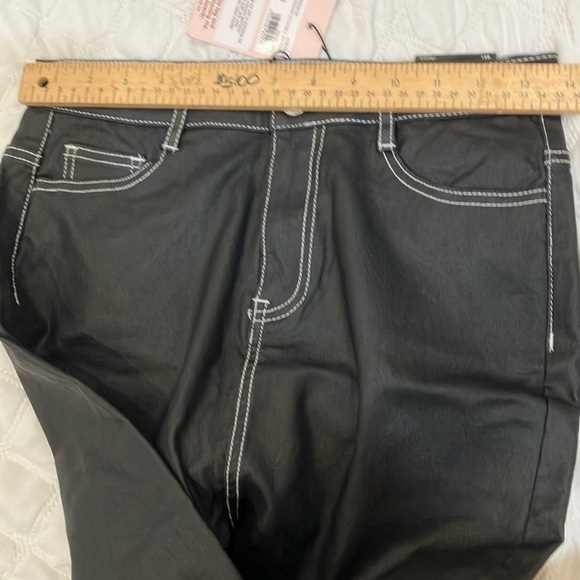 Missguided size 6 women’s Black Skinny Jeans look leggings - Picture 7 of 16